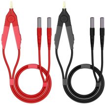 Fils de Test de compteur LCR, bornes Kelvin, fils de cable à fiches banane de sécurité de 4mm, 1.2m/3,94 pieds pour DMM
