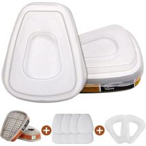 Filter cartridges for protective masks, for respirators, chemical paints and organic vapors, compatible with 6200, 6800, 7502 and 7503 respirators.