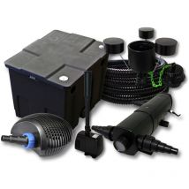 Sunsun Komplettset: Cbf-350 Teichfilter Bis 12000 L, Ctf-3800 Teichpumpe 3600l/h 20w, Cuv-218 Teichklärer 18w, 25m Teichschlauch 25 Mm, Csp-250 