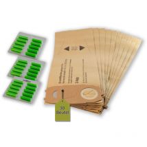 Filterset kompatibel mit Vorwerk Kobold vk 118, 119, 120, 121, 122: 30 Staubsaugerbeutel ähnlich FP118-122 + 30 Duftstäbchen