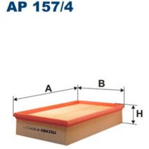 Filtron – Filtre à air AP1574 – Longueur 312 mm, Largeur 189 mm, Hauteur 63 mm – Filetage sortie, Configuration raccord