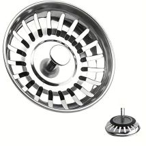 Silex – Filtre à grille d'évier en métal adaptable Franke – 8 cm – Joint en caoutchouc inclus