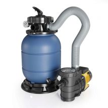 Teichtip - Wiltec Filtre à sable et particules HZS-200 – 220 w – capacité 21,5 kg – avec Vanne 5 positions – Système de filtration avec Pompe de