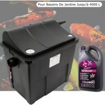 Le Poisson Qui Jardine - Filtre Bassins De Jardin + Bactéries de démarrage Étangs Jusqu'à 4000 Litres