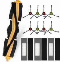 Filtre Brosse de Rechange Accessoires pour Ecovacs Deebot Ozmo T5 T8 Ensemble d'accessoires 1 Brosse Principale,3 Filtre Hepa,8 Brosses LatéRales