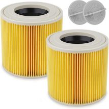 Minetgnon - Filtre à Cartouche pour Karcher WD3/WD2, 2 x Filtre Cartouche Accessoire pour Aspirateurs wd 2200, wd 2250, wd 3300 m, wd 3500 p, a 2003,