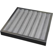 Filtre G4 plissé cadre galva - paisseur : 92 mm - dimensions : 647 x 615 mm