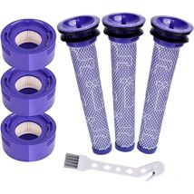 Keyoung - Filtre d'aspirateur pour Dyson V8, filtre lavable pour Dyson V7, filtres de rechange pour aspirateur Dyson V7 V8, filtre post-moteur et