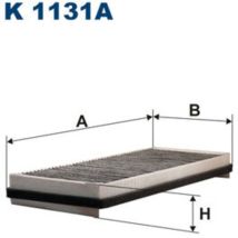 Filtron – Filtre d'habitacle au charbon actif K 1131 – Longueur 380 mm, Largeur 152 mm, Hauteur 40 mm