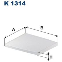 Filtron – Filtre d'habitacle K1314 – 196x240x20 mm – Filtre à particules et charbon actif