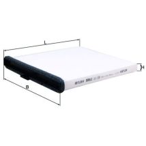 Filtre d'habitacle – 2245 mm x 204 mm x 199 mm – MAHLE