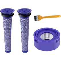 Kit de Filtres de Remplacement pour Dyson V7 V8 - Filtre hepa V7 V8 & 2 Pré Filtre d'Aspirateur V6 V7 V8 (lot de 4)