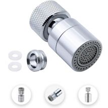 Vier de cuisineFiltre Moussant de Cuisine Pour Robinet en Laiton Réglable à 2 Modes avec Adaptateur de Buse, Adapté au Robinet Avec Buse à Filetage