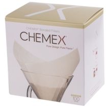 Filtre Papier Chemex Naturel Blanc Fs-100 Pour Chemex 6 Et 8 Tasses - Boite De 100 Filtres Kahla