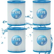 Filtre Piscine pour pour Bestway 58094,pour Bestway Filtre Type II,Filtre de Piscine(4 pcs)