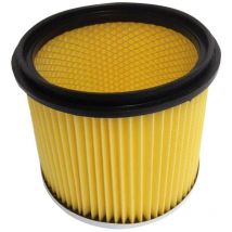 Grizzly Tools - Filtre plissé à lattes, filtre sec avec couvercle, filtre continu de rechange à côté fermé, adapté à l'aspirateur eau-sec Einhell