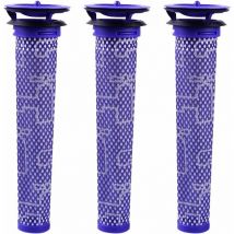 Filtre pour Dyson V8 V7 V6 DC62 Aspirateur DY-965661-01, Keepow Filtre Mélange de Matériaux Standard Bleue, Lot de 3
