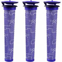 Filtre pour Dyson V8 V7 V6 DC62 Aspirateur, Filtre Mélange de Matériaux Standard Bleu, Lot de 3