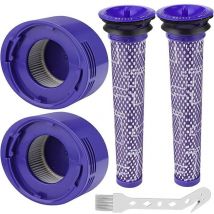 Filtre pour Dyson V8/V7, Filtres de Rechange Lavable pour Aspirateur Dyson V7/V8 Absolute et Animal, Accessoire Aspirateur pour Dyson V8 Avec 2