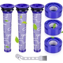 Rqiurpn - Filtre pour Dyson,Filtres de Rechange Aspirateur pour Dyson V8 V7 Absolute Animal Motorhead,3 Post-filtres hepa, 3 pré-filtres,Remplace les