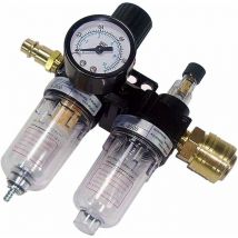 Gabrielle - Filtre Régulateur 1/4 Régulateur de Pression d'Air, Séparateur Eau-Huile, Régulateur de Pression D'air pour Compresseur et Outils à Air
