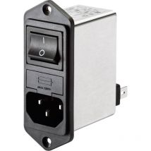 Schaffner - Filtre d'alimentation fn 281-2-06 avec interrupteur, avec connecteur femelle pour appareil 250 v/ac 2 a 2 mH