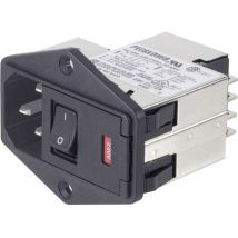 Te Connectivity - Filtre d'alimentation 6-6609107-8 avec interrupteur, avec 2 fusibles, avec connecteur femelle pour appa