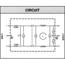 Filtre d'alimentation Yunpen 521361 avec connecteur femelle pour appareil, avec interrupteur, avec 2 fusibles 250 v/ac