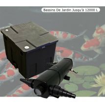 Filtre Bassin + Clarificateur uv Stérilisateur 24W Bassin De Jardin Jusqu'à 12000 Litres
