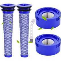 Filtre V8 pour Dyson 2 pièces V7 V8 Pré-Filtre et Filtre Moteur pour Dyson V8 V7 Animal Plus Extra Absolute Fluffy Aspirateur à Batterie Motorhead