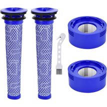 Hiasdfls - V7 V8 Filtre pour Dyson, 4Pack Filtres de Rechange pour Aspirateurs Dyson V7 V8 Absolute Animal Motorhead Animal, 2 Post-Filtres hepa, 2