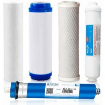 Rosmmel - Pack 4 Filtres à Eau à membrane pour Osmose Inverse Universelle 5 étages