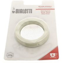 Filtro + 3 guarnizioni 6 tazze per caffettiera bialetti