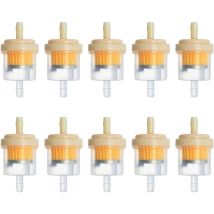 Cyslmuk - Filtro de cartucho magnético de 10 piezas para eliminar impurezas de gasolina, filtro de gasolina de combustible rápido para motocicleta,
