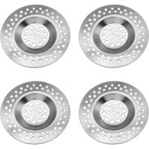 Filtro de fregadero de cocina de 4 piezas, rejilla de fregadero de cocina, filtro de fregadero, filtro de pelo de bañera, acero inoxidable, para