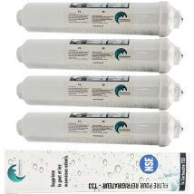 Filtro de agua 4x para refrigerador compatible con todo Frigo Americain o estándar