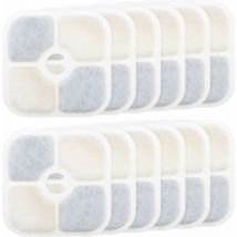 Filtro de repuesto para fuente de agua para mascotas, 12 Uds., Compatible con Catit PIXI 43717, 8,4x8,4cm