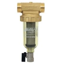 Filtro disabbiatore pulente Nano – Capacità filtrante: 100 micron – Testa e ghiera in ottone – Cartuccia in acciaio inox – Euroacque