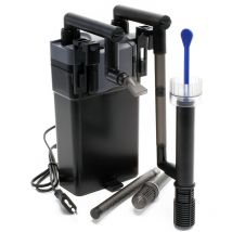HBL-802 Filtro a zainetto per acquario fino a 100 l, Filtro esterno hang on da 500 l/h e 6W, con materiali filtranti inclusi - Sunsun