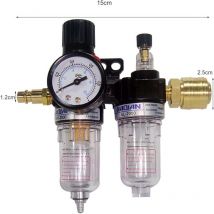Filtro regolatore Regolatore pressione aria 1/4, separatore acqua-olio, regolatore pressione aria per compressore e utensili pneumatici