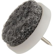 Filzgleiter – 100 Stück – Durchmesser 24 mm – Kunststoff – Weiß – Möbelgleiter für Stühle und Tische