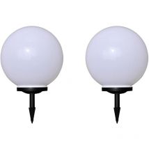 2 pcs Lampes d'allée d'extérieur à led 40 cm et piquet au sol - Fimei