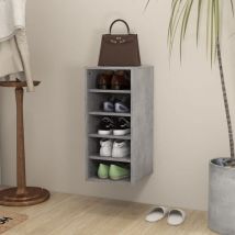 FIMEI Armoire à chaussures Gris béton 31,5x35x70 cm Aggloméré