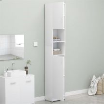 Fimei - Armoire de salle de bain Blanc 32x25,5x190 cm Aggloméré