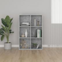Fimei - Bibliothèque/Buffet Gris béton 66x30x97,8 cm Aggloméré