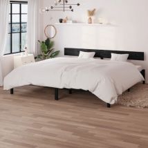 Fimei - Cadre de lit Noir Bois de pin massif 180x200 cm uk Super King