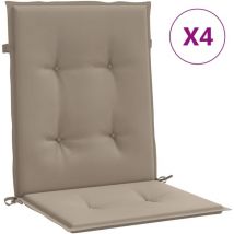 Hommoo - fimei Coussins de chaise de jardin 4 pcs Taupe 100 x 50 x 3 cm