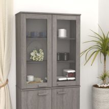 Fimei - Dessus de buffet Gris clair 85x35x100 cm Bois massif de pin