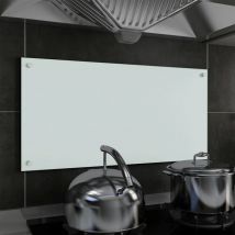 Fimei - Dosseret de cuisine Blanc 80 x 40 cm Verre trempé