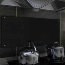 Fimei - Dosseret de cuisine Noir 90 x 40 cm Verre trempé